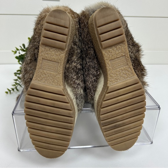 Coach Maryann Suede Angora Fur Boots Women’s Size 7 B - Picture 10 of 16